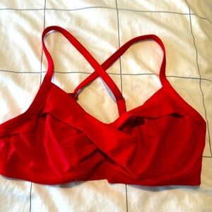 Athleta Women's Swim Top in Red 36 B/C EUC